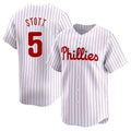 harde P.Phillies #5 Bryson Stott Player White Home Limited Stitched Jerseys