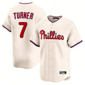 harde P.Phillies #7 Trea Turner Player Cream Home Limited Stitched Jerseys