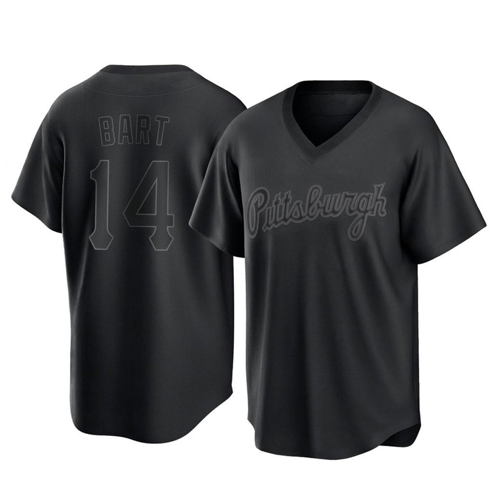 harde P.Pirates #14 Joey Bart Player Black Fashion Home Game Stitched Jerseys