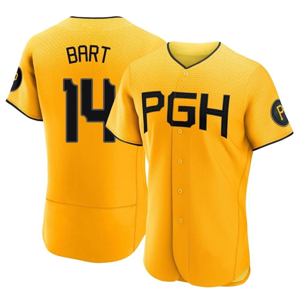 harde P.Pirates #14 Joey Bart Player Gold City Connect Home Limited Elite Stitched Jerseys