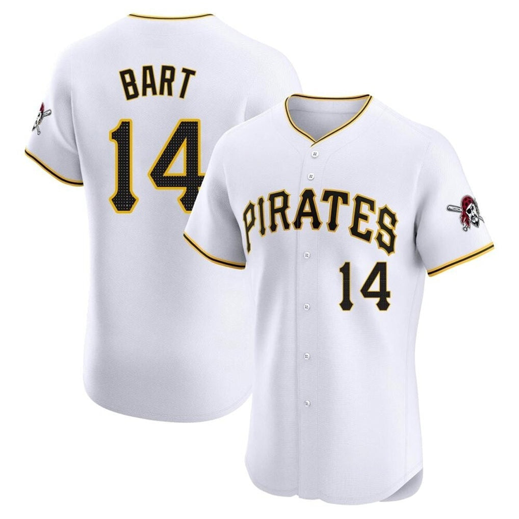 harde P.Pirates #14 Joey Bart Player White Home Limited Elite Stitched Jerseys