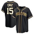 harde P.Pirates #15 Oneil Cruz Player Black Fashion Out Home Game Stitched Jerseys