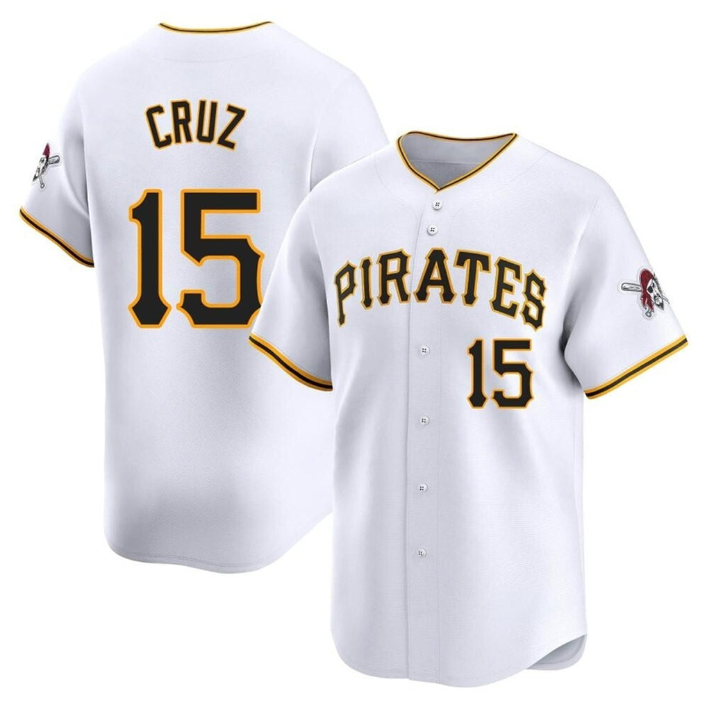 harde P.Pirates #15 Oneil Cruz Player White Home Limited Stitched Jerseys