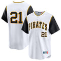 harde P.Pirates #21 Roberto Clemente Player White Throwback Cooperstown Limited Stitched Jerseys