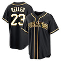 harde P.Pirates #23 Mitch Keller Player Black Fashion Out Home Game Stitched Jerseys