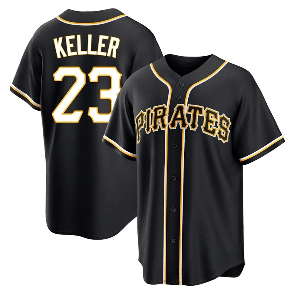 harde P.Pirates #23 Mitch Keller Player Black Fashion Out Home Game Stitched Jerseys