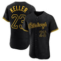 harde P.Pirates #23 Mitch Keller Player Black Snake Skin City Home Limited Elite Stitched Jerseys