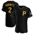 harde P.Pirates #2 Spencer Horwitz Player Black Alternate 2025 Home Limited Elite Stitched Jerseys