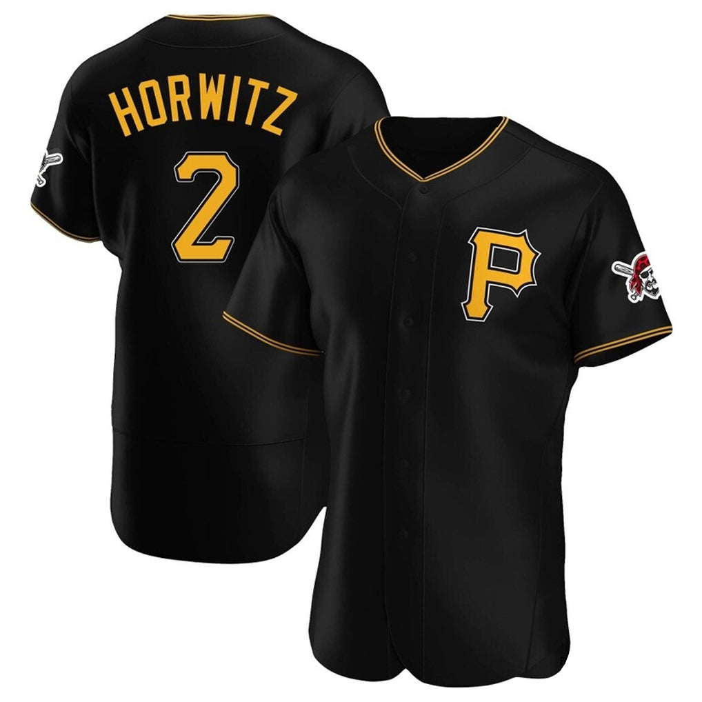 harde P.Pirates #2 Spencer Horwitz Player Black Alternate 2025 Home Limited Elite Stitched Jerseys