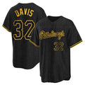 harde P.Pirates #32 Henry Davis Player Black Snake Skin City Home Limited Stitched Jerseys