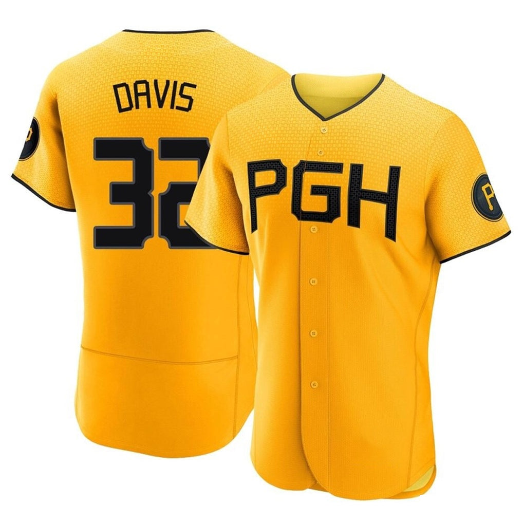 harde P.Pirates #32 Henry Davis Player Gold City Connect Home Limited Elite Stitched Jerseys