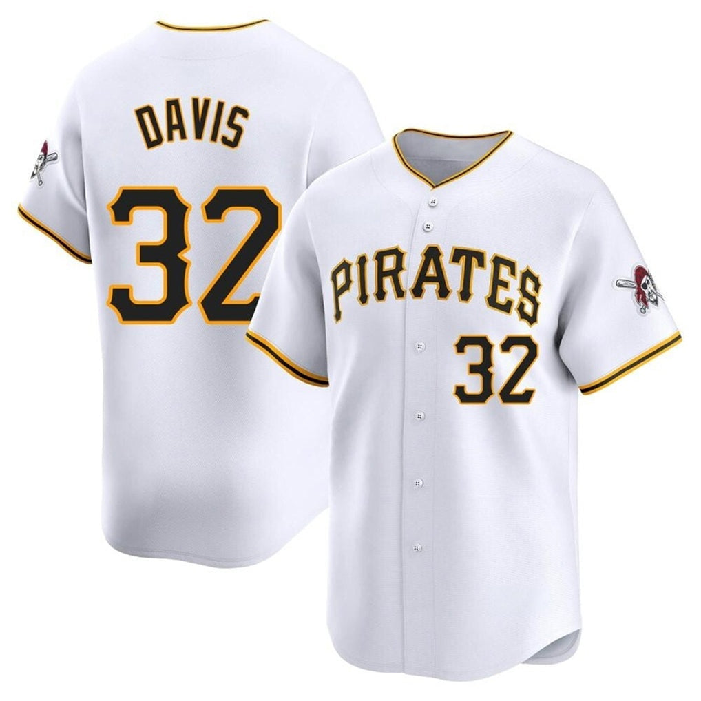 harde P.Pirates #32 Henry Davis Player White Home Limited Stitched Jerseys