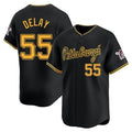 harde P.Pirates #55 Jason Delay Player Black Alt Home Limited Stitched Jerseys