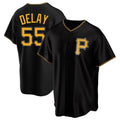 harde P.Pirates #55 Jason Delay Player Black Alternate 2025 Home Game Stitched Jerseys