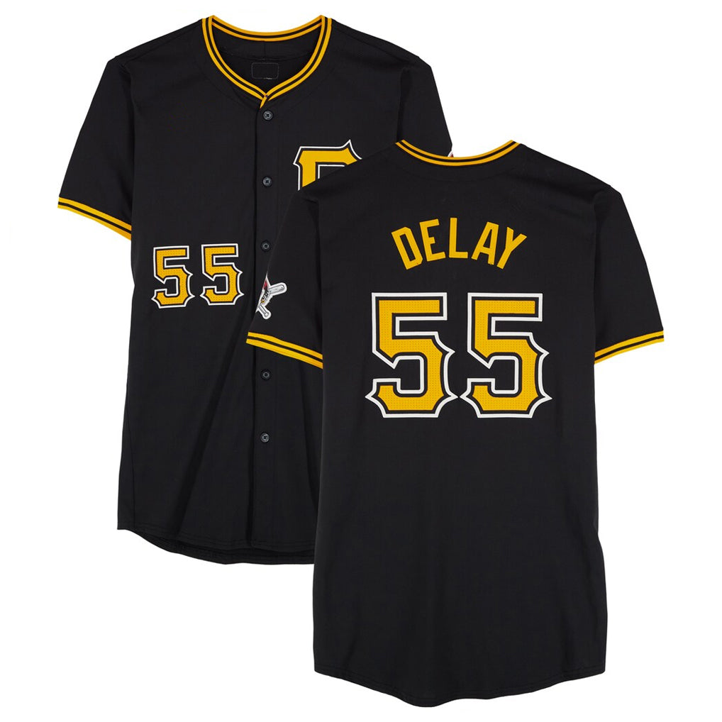 harde P.Pirates #55 Jason Delay Player Black Alternate Limited Game Stitched Jerseys