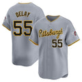 harde P.Pirates #55 Jason Delay Player Gray Road Home Limited Stitched Jerseys