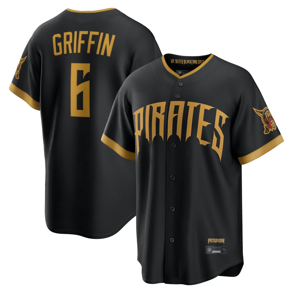 harde P.Pirates #6 Konnor Griffin Player Black 2026 City Connect Home Game Stitched Jerseys