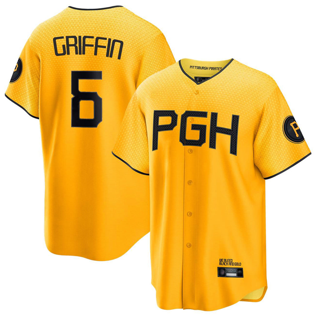harde P.Pirates #6 Konnor Griffin Player Gold City Connect Home Game Stitched Jerseys
