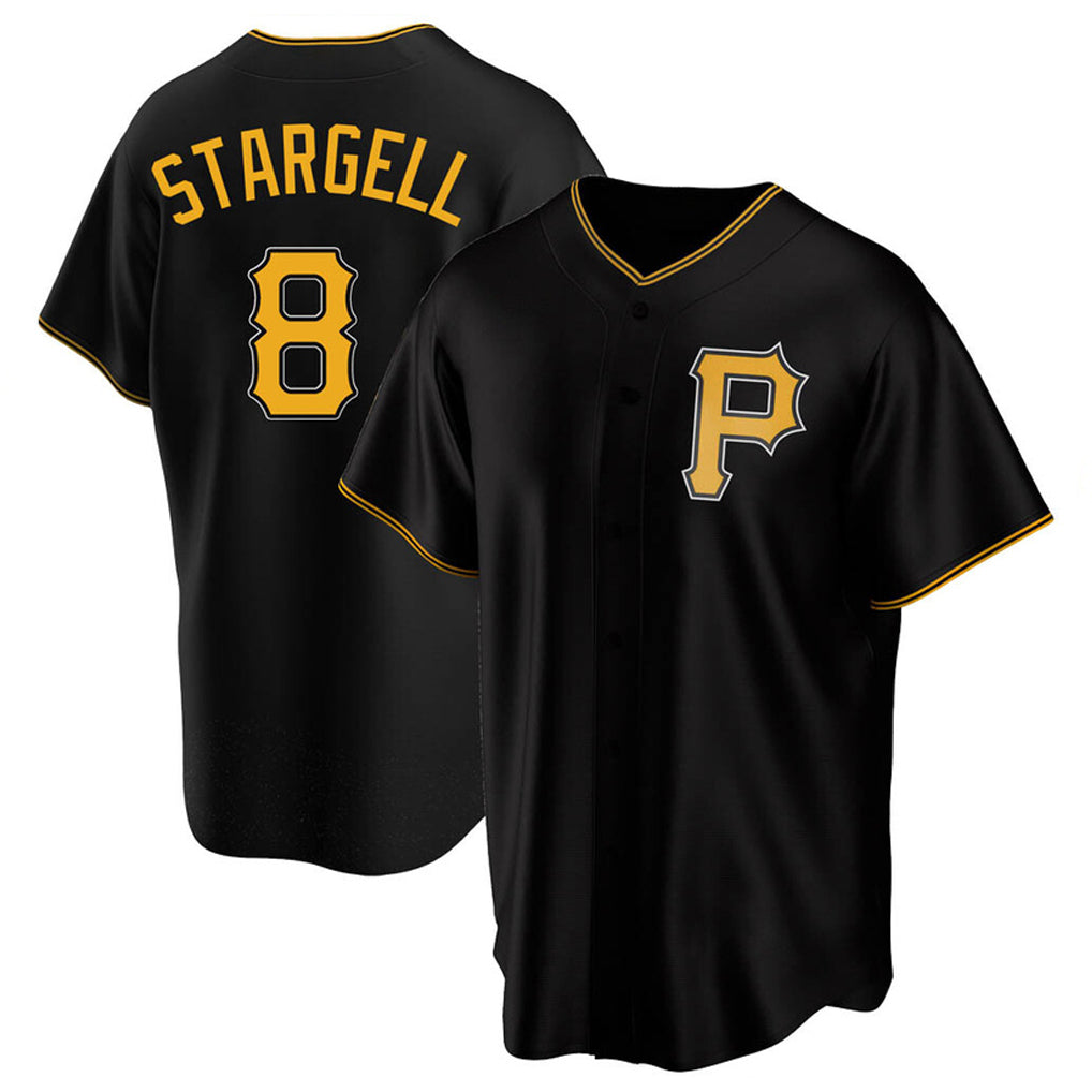 harde P.Pirates #8 Willie Stargell Player Black Alternate 2025 Home Game Stitched Jerseys
