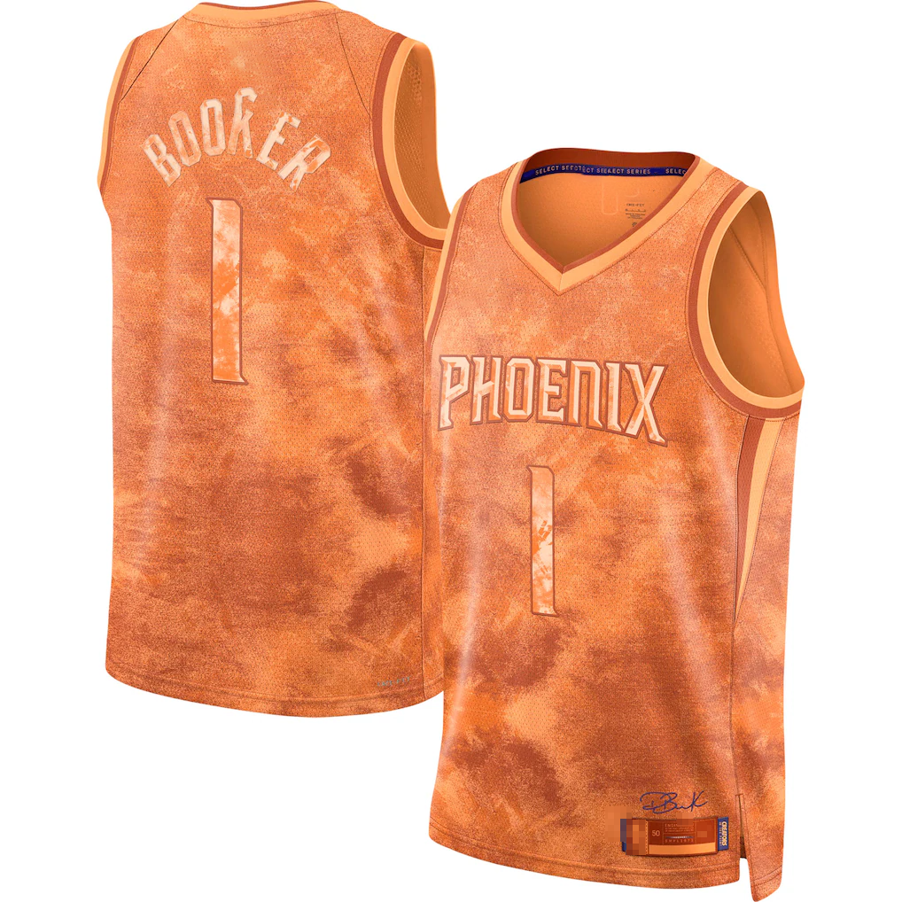 harde P.Suns #1 Devin Booker Orange Select Series Swingman Jerseys