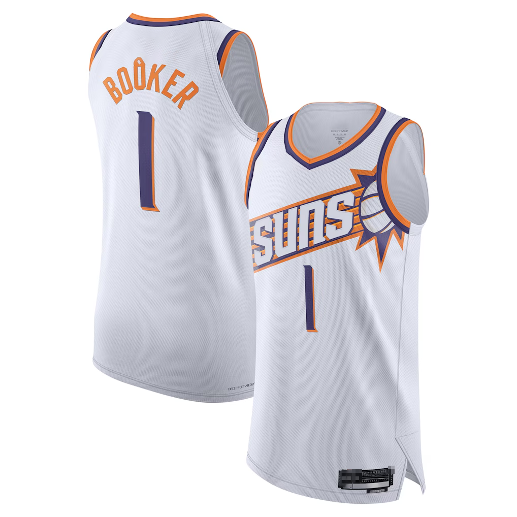 harde P.Suns #1 Devin Booker White Authentic Jerseys - Association Edition