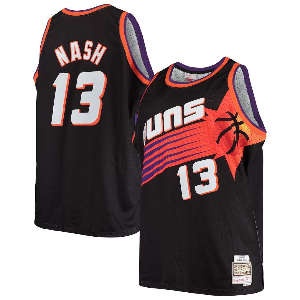 harde P.Sunss #13 Steve Nash Mitchell & Ness Black 1996-1997 Big & Tall Hardwood Classics Swingman Jerseys
