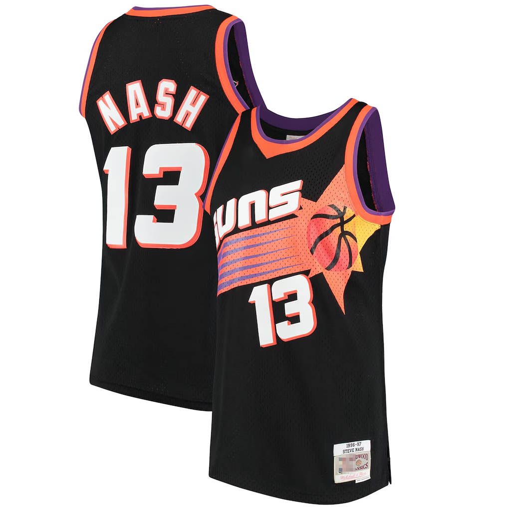harde P.Sunss #13 Steve Nash Mitchell & Ness Black 1996-1997 Hardwood Classics Swingman Jerseys