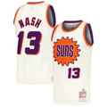harde P.Sunss #13 Steve Nash Mitchell & Ness Cream Chainstitch Swingman Jerseys