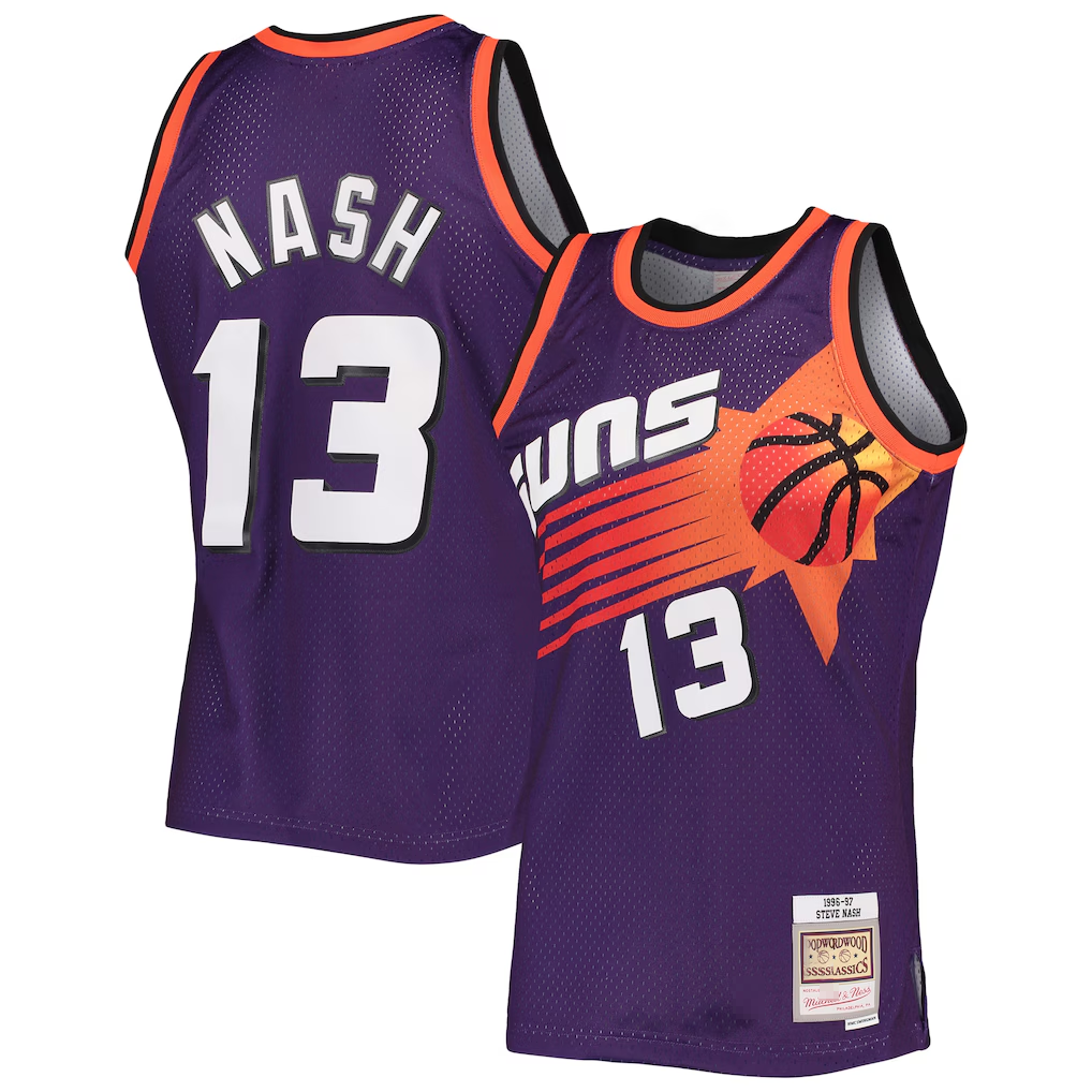 harde P.Sunss #13 Steve Nash Mitchell & Ness Purple 1996-1997 Hardwood Classics Swingman Jerseys