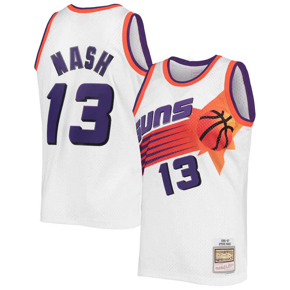 harde P.Sunss #13 Steve Nash Mitchell & Ness White 1996-1997 Hardwood Classics Swingman Jerseys