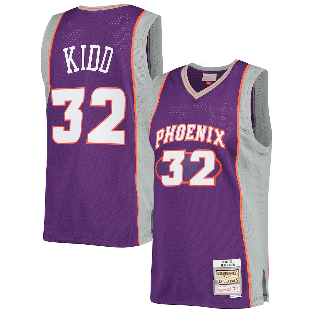 harde P.Sunss #32 Jason Kidd Mitchell & Ness Purple Big & Tall Hardwood Classics 2000-2001 Swingman Jerseys