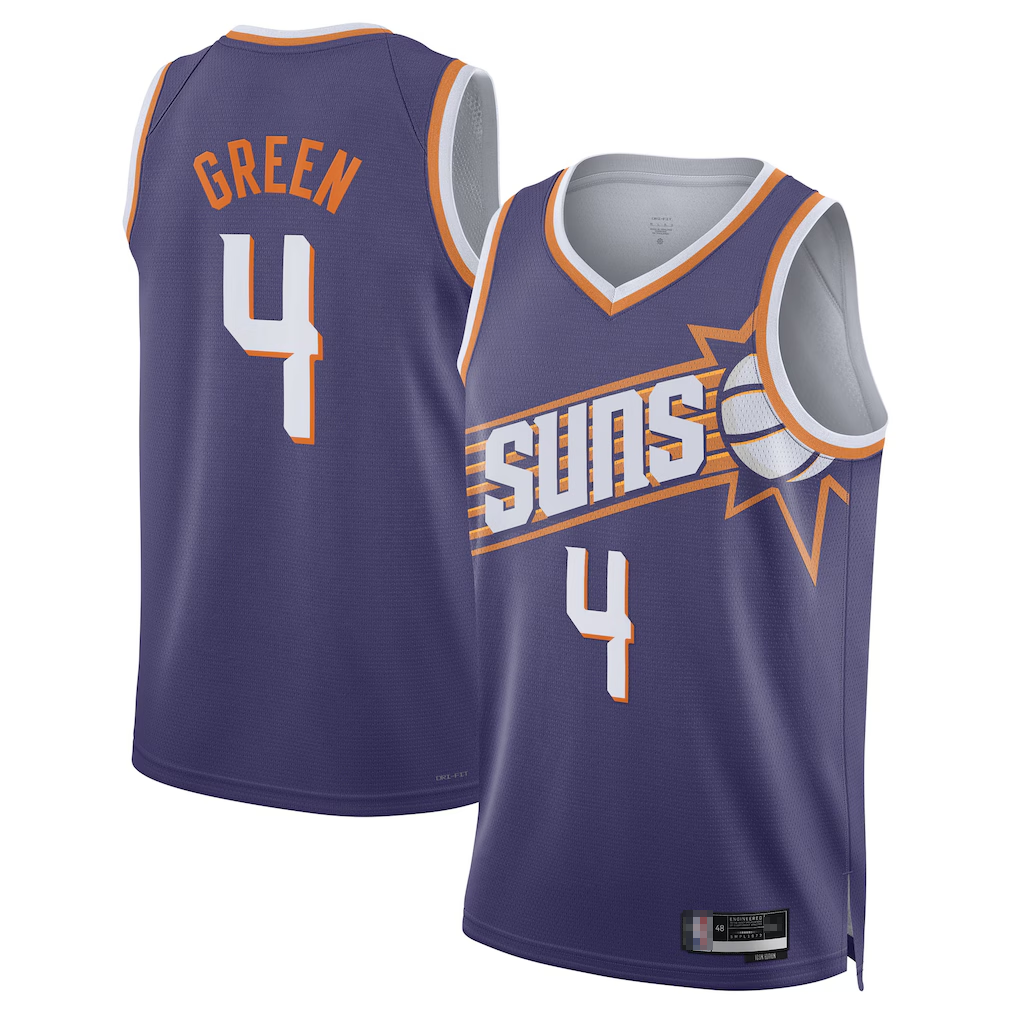 harde P.Sunss #4 Jalen Green Purple Swingman Jerseys - Icon Edition