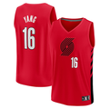harde PT.Blazers #16 Yang Hansen Fanatics Red Fast Break Replica Jerseys - Statement Edition