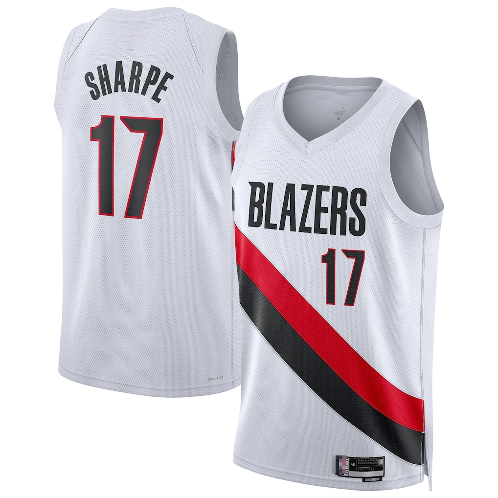 harde PT.Blazers #17 Shaedon Sharpe White Swingman Player Jerseys - Association Edition