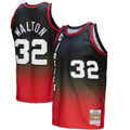 harde PT.Blazers #32 Bill Walton Mitchell & Ness RedBlack 1976--1977 Hardwood Classics Fadeaway Swingman Player Jerseys