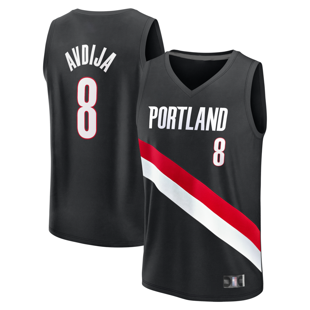 harde PT.Blazers #8 Deni Avdija Fanatics Black Fast Break Replica Jerseys - Icon Edition