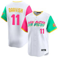 harde S.Diego Padres #11 Yu Darvish Player White City Connect Home Limited Stitched Jerseys