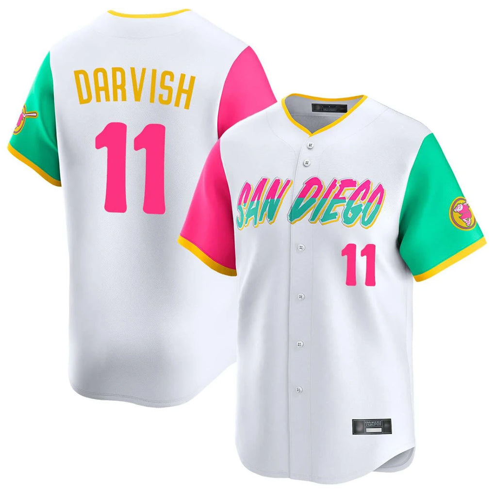 harde S.Diego Padres #11 Yu Darvish Player White City Connect Home Limited Stitched Jerseys