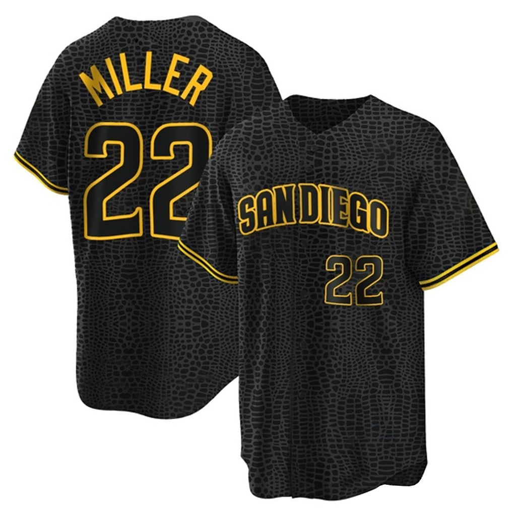 harde S.Diego Padres #22 Mason Miller Player Black Snake Skin City Home Game Stitched Jerseys