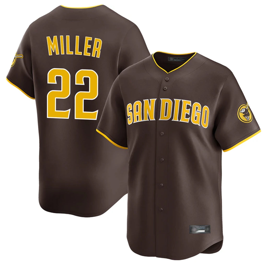 harde S.Diego Padres #22 Mason Miller Player Brown Home Limited Stitched Jerseys