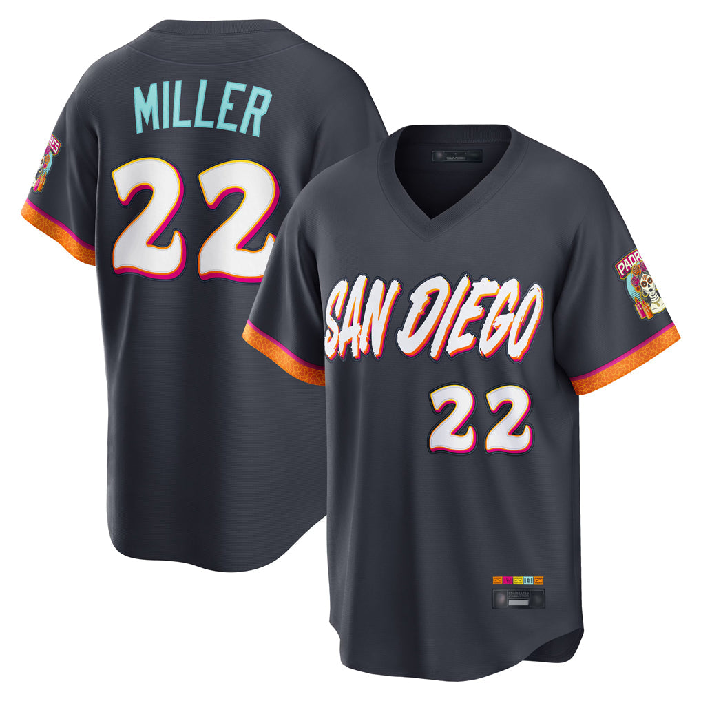 harde S.Diego Padres #22 Mason Miller Player Obsidian 2026 City Connect Home Limited T-shirt Stitched Jerseys