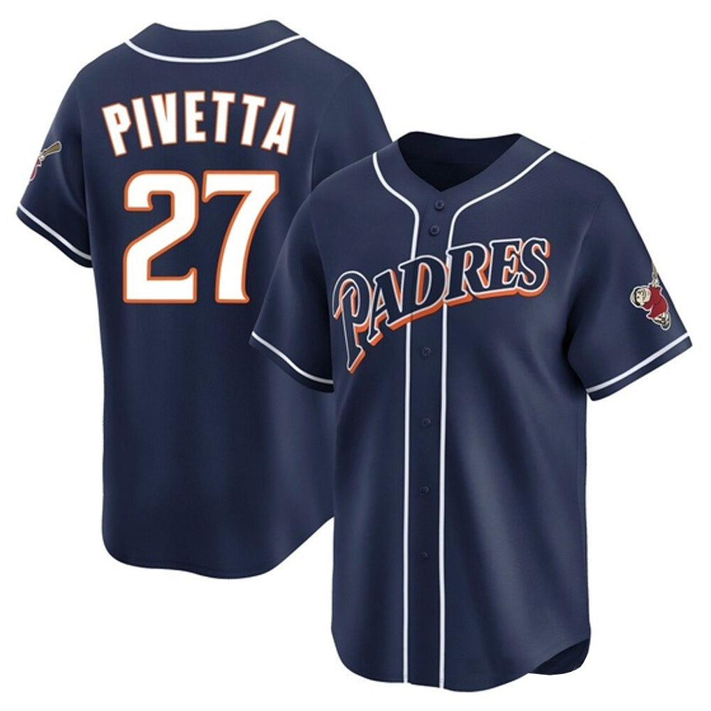 harde S.Diego Padres #27 Nick Pivetta Player Navy Cooperstown Collection Limited Home Stitched Jerseys