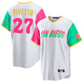 harde S.Diego Padres #27 Nick Pivetta Player White City Connect Home Game Stitched Jerseys