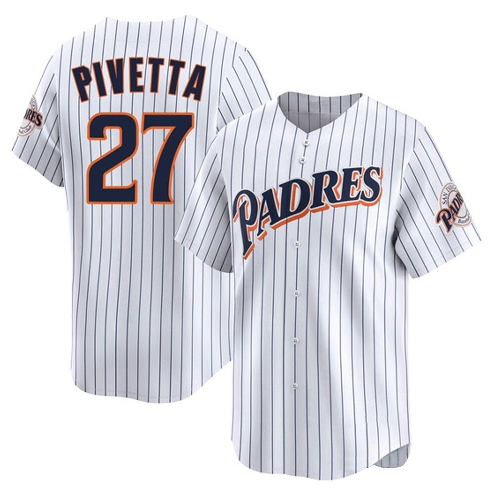 harde S.Diego Padres #27 Nick Pivetta Player White Cooperstown Collection Limited Home Stitched Jerseys