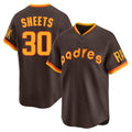 harde S.Diego Padres #30 Gavin Sheets Player Brown Home Cooperstown Collection Replica Game Stitched Jerseys