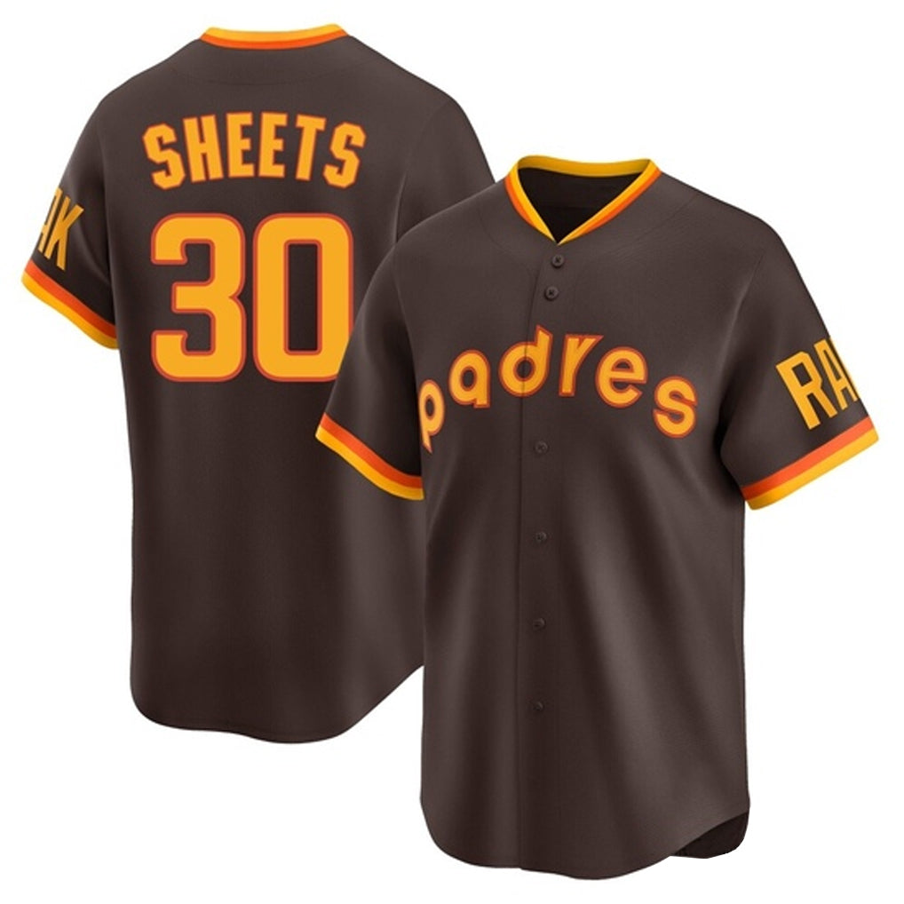 harde S.Diego Padres #30 Gavin Sheets Player Brown Home Cooperstown Collection Replica Game Stitched Jerseys