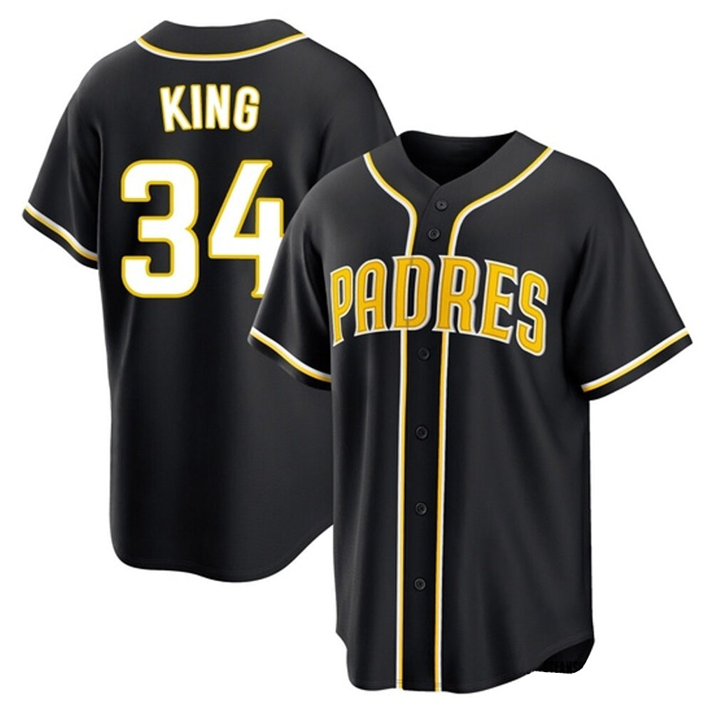 harde S.Diego Padres #34 Michael King Player Black 2026 Fashion Home Stitched Jerseys