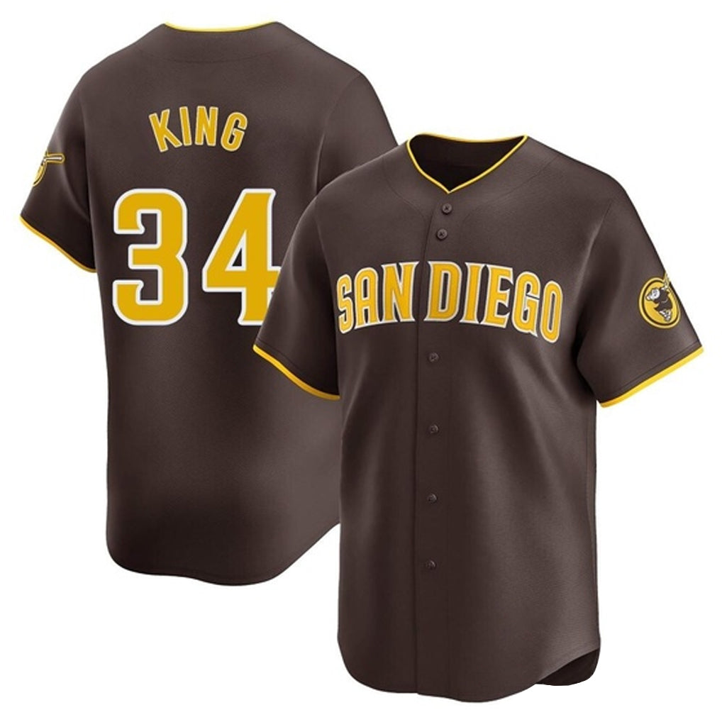 harde S.Diego Padres #34 Michael King Player Brown Home Limited Stitched Jerseys