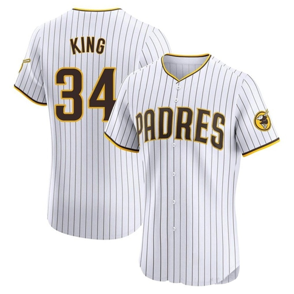 harde S.Diego Padres #34 Michael King Player White Home Limited Elite Stitched Jerseys