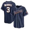 harde S.Diego Padres #3 Jackson Merrill Player Navy Cooperstown Collection Limited Home Stitched Jerseys